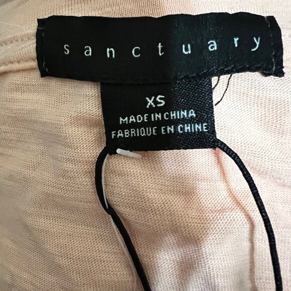 Sanctuary Peach Short Sleeve T-Shirt Size XS NWT - Picture 3 of 5